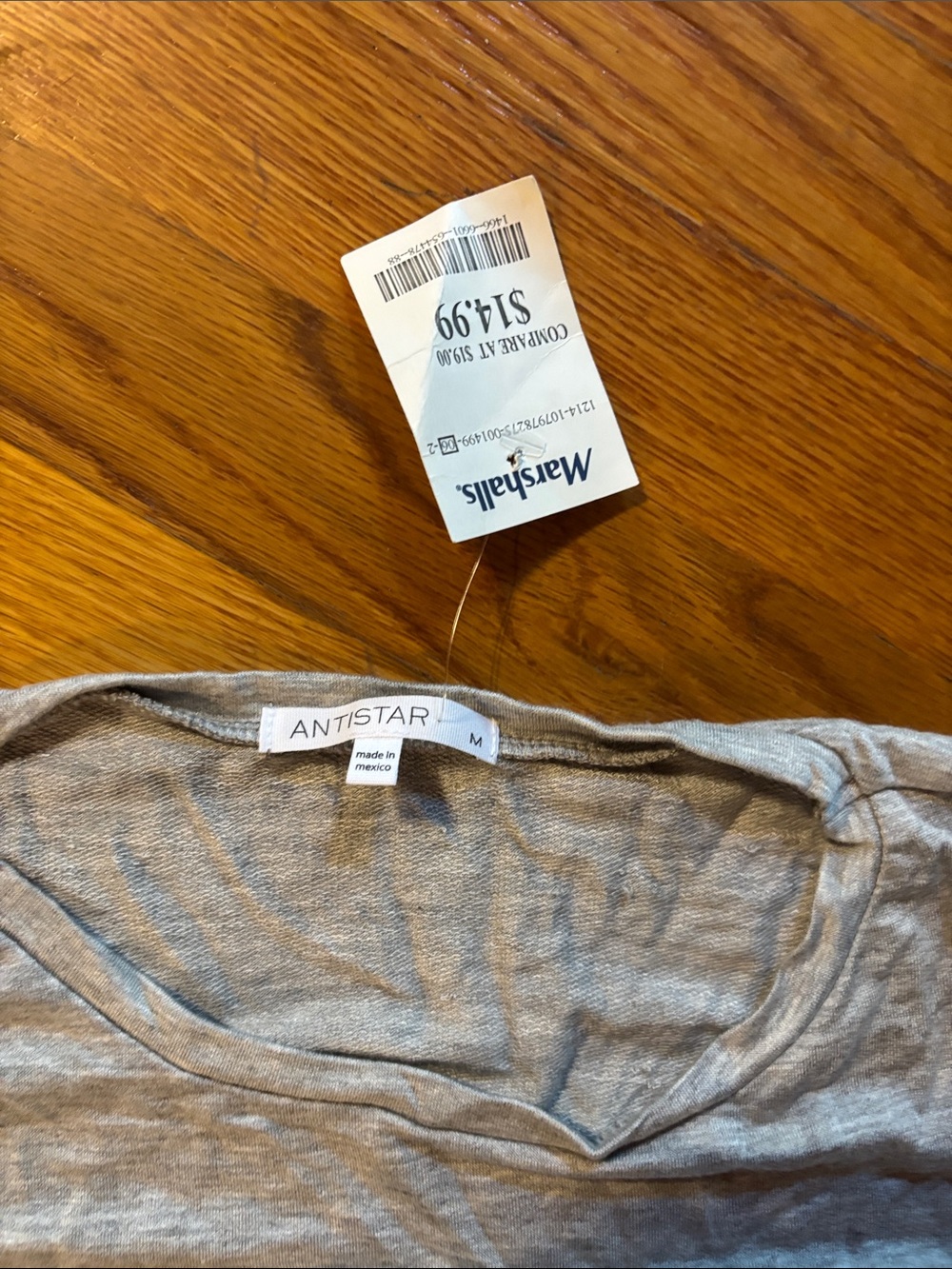 Light Gray Ruched Side Tunic Tee - Picture 3 of 3